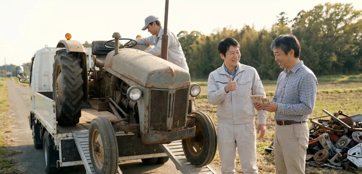 「処分」と「買取」の費用の違いイメージ