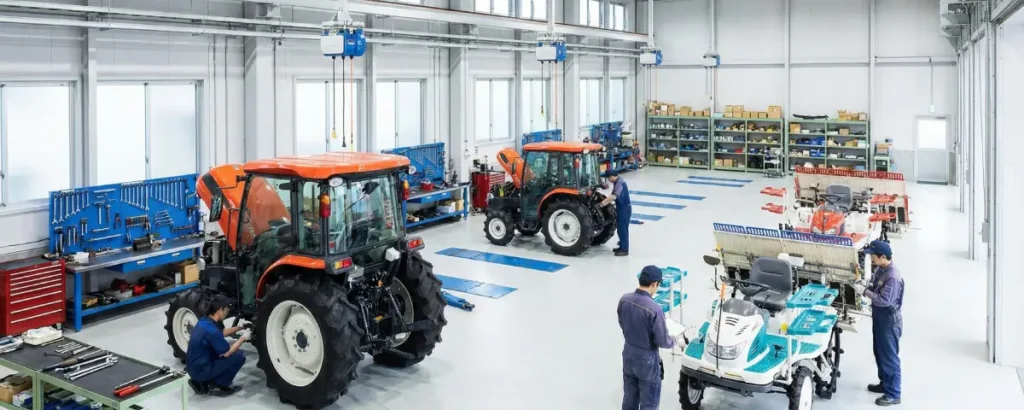 ノウキナビ整備工場イメージ。