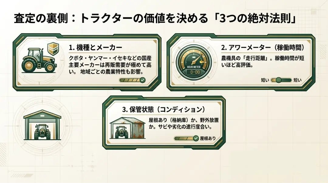 農機具の価値を決める3つの絶対的法則イメージ