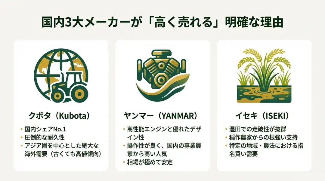 国内3大メーカーが「高く売れる」明確な理由