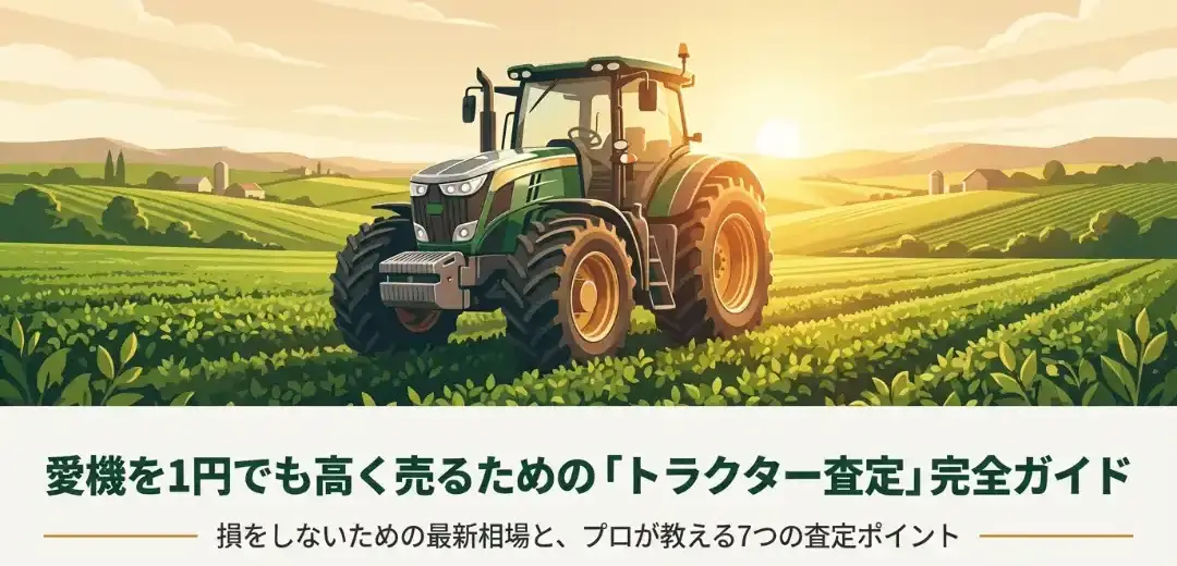 トラクターを1円でも高く売るための「トラクター査定」完全ガイド。損しないための最新相場とプロが教える7つの査定ポイント
