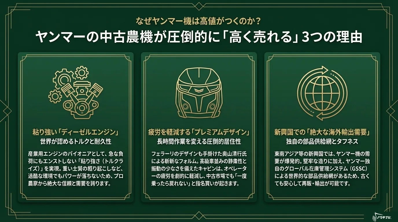 ヤンマー農機具が高く売れる理由